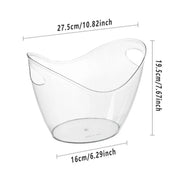 2PCS Transparent 3.5L Ice Bucket Large Capacity Wine Beer Cooler Picnic Basket V528-ICE-BUCKET-2PCS-114879