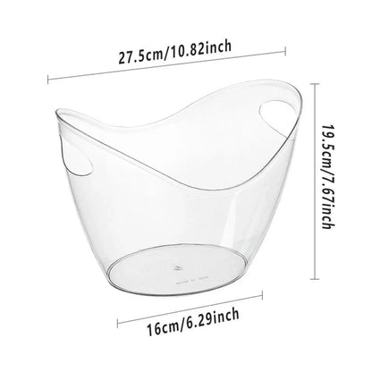 2PCS Transparent 3.5L Ice Bucket Large Capacity Wine Beer Cooler Picnic Basket V528-ICE-BUCKET-2PCS-114879