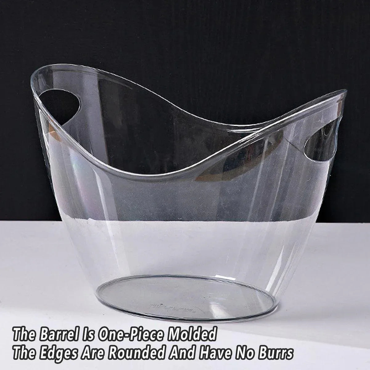 2PCS Transparent 3.5L Ice Bucket Large Capacity Wine Beer Cooler Picnic Basket V528-ICE-BUCKET-2PCS-114879