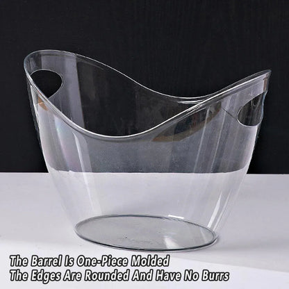 2PCS Transparent 3.5L Ice Bucket Large Capacity Wine Beer Cooler Picnic Basket V528-ICE-BUCKET-2PCS-114879