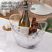 2PCS Transparent 3.5L Ice Bucket Large Capacity Wine Beer Cooler Picnic Basket V528-ICE-BUCKET-2PCS-114879