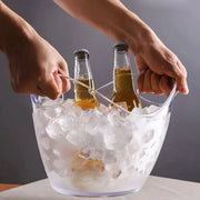 2PCS Transparent 3.5L Ice Bucket Large Capacity Wine Beer Cooler Picnic Basket V528-ICE-BUCKET-2PCS-114879