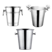 5L Stainless Steel Ice Bucket Champagne Wine Bucket Hotel Bar Ice Container - Moose V528-ICE-BUCKET-MOOSE-741574