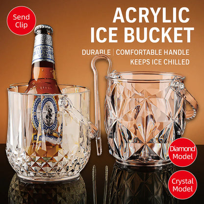 Acrylic Ice Bucket Transparent Champagne Cooler Home Bar Wine Chiller Bucket - Crystal V528-ICE-BUCKET-SJ-701599