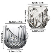 Acrylic Ice Bucket Transparent Champagne Cooler Home Bar Wine Chiller Bucket - Diamond V528-ICE-BUCKET-ZS-355369