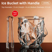 Acrylic Ice Bucket Transparent Champagne Cooler Home Bar Wine Chiller Bucket - Diamond V528-ICE-BUCKET-ZS-355369
