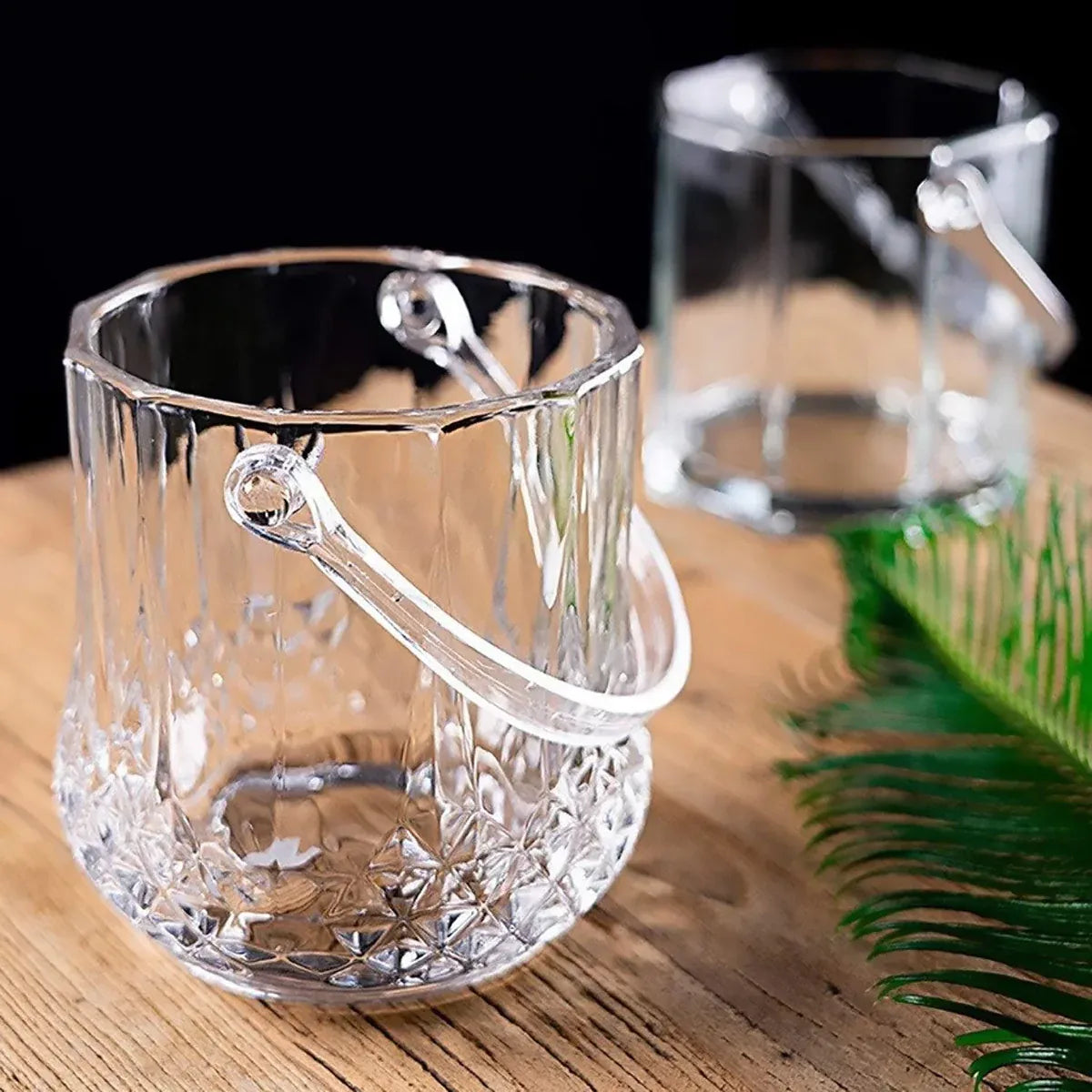 Acrylic Ice Bucket Transparent Champagne Cooler Home Bar Wine Chiller Bucket - Diamond V528-ICE-BUCKET-ZS-355369