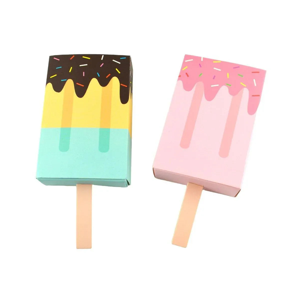 50PCS Creative Ice Cream Candy Gift Boxes Fruit Shaped Party Favor Packaging Box - Blue V528-ICE-CREAM-BOX-50PCS-BLUE-652354
