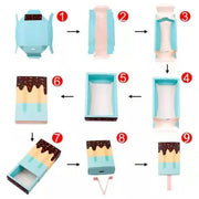 50PCS Creative Ice Cream Candy Gift Boxes Fruit Shaped Party Favor Packaging Box - Blue V528-ICE-CREAM-BOX-50PCS-BLUE-652354