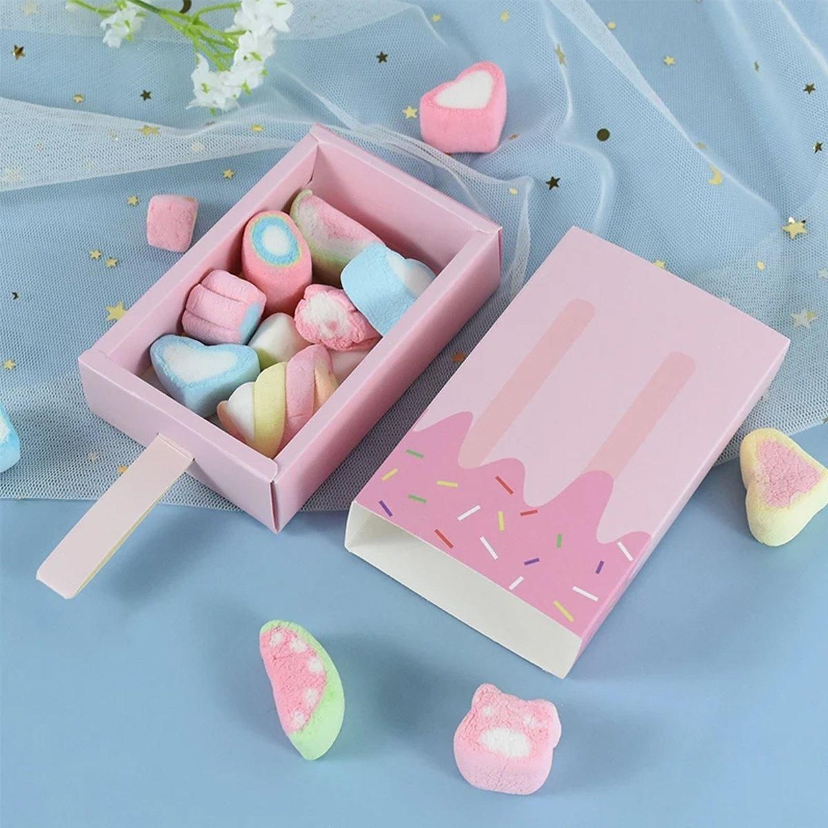 50PCS Creative Ice Cream Candy Gift Boxes Fruit Shaped Party Favor Packaging Box - Blue V528-ICE-CREAM-BOX-50PCS-BLUE-652354