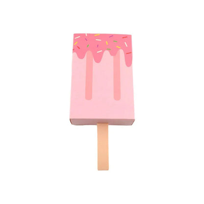 50PCS Creative Ice Cream Candy Gift Boxes Fruit Shaped Party Favor Packaging Box - Pink V528-ICE-CREAM-BOX-50PCS-PINK-224453