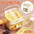 Portable Ice Compartment Cube Mold Plastic Ice Making Box and Ice Cube Holder V528-ICE-CUBE-MOLD-120429