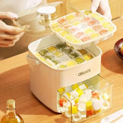 Portable Ice Compartment Cube Mold Plastic Ice Making Box and Ice Cube Holder V528-ICE-CUBE-MOLD-120429