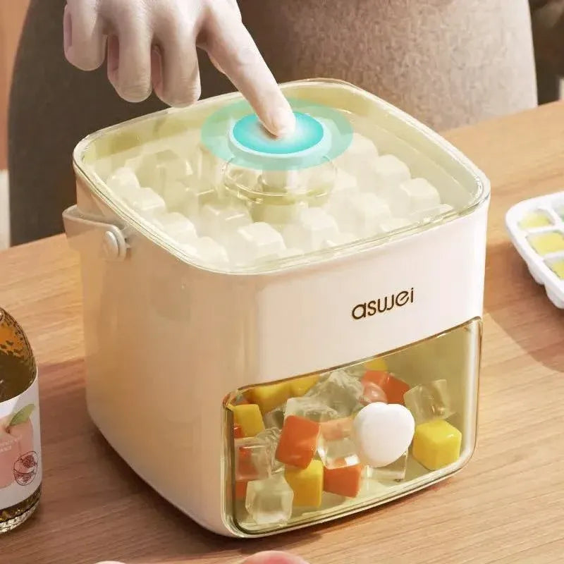 Portable Ice Compartment Cube Mold Plastic Ice Making Box and Ice Cube Holder V528-ICE-CUBE-MOLD-120429