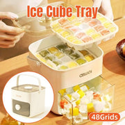 Portable Ice Compartment Cube Mold Plastic Ice Making Box and Ice Cube Holder V528-ICE-CUBE-MOLD-120429