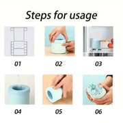 Silicone Ice Cube Tray Mould Ice Box Compartment Bucket for Easy Ice Making - Gray V528-ICE-GREY-123560