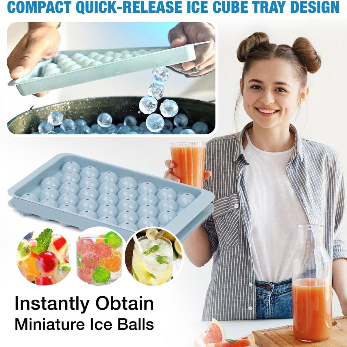 3 Layer Ice Cube Tray Mold Home Ice Compartment Press for Freezer Storage V528-ICE-TRAY-3-BLUE-679995