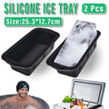 2PCS Reusable Silicone Ice Blocks Large Cube Tray for Drinks and Cocktails V528-ICE-TRAY-BLACK-2PCS-508019