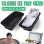 2PCS Reusable Silicone Ice Blocks Large Cube Tray for Drinks and Cocktails V528-ICE-TRAY-BLACK-2PCS-508019