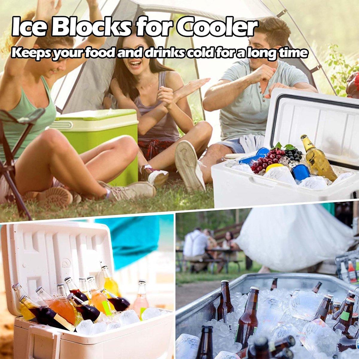 2PCS Reusable Silicone Ice Blocks Large Cube Tray for Drinks and Cocktails V528-ICE-TRAY-BLACK-2PCS-508019