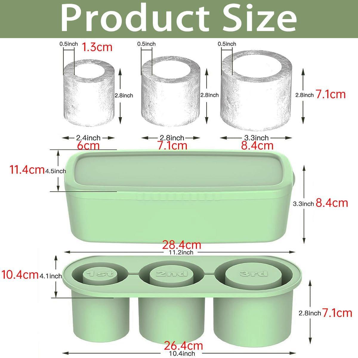 Silicone Ice Cube Tray for 20oz 30oz 40oz Tumbler Easy Release Reusable Mold - Green V528-ICE-TRAY-GREEN-666020