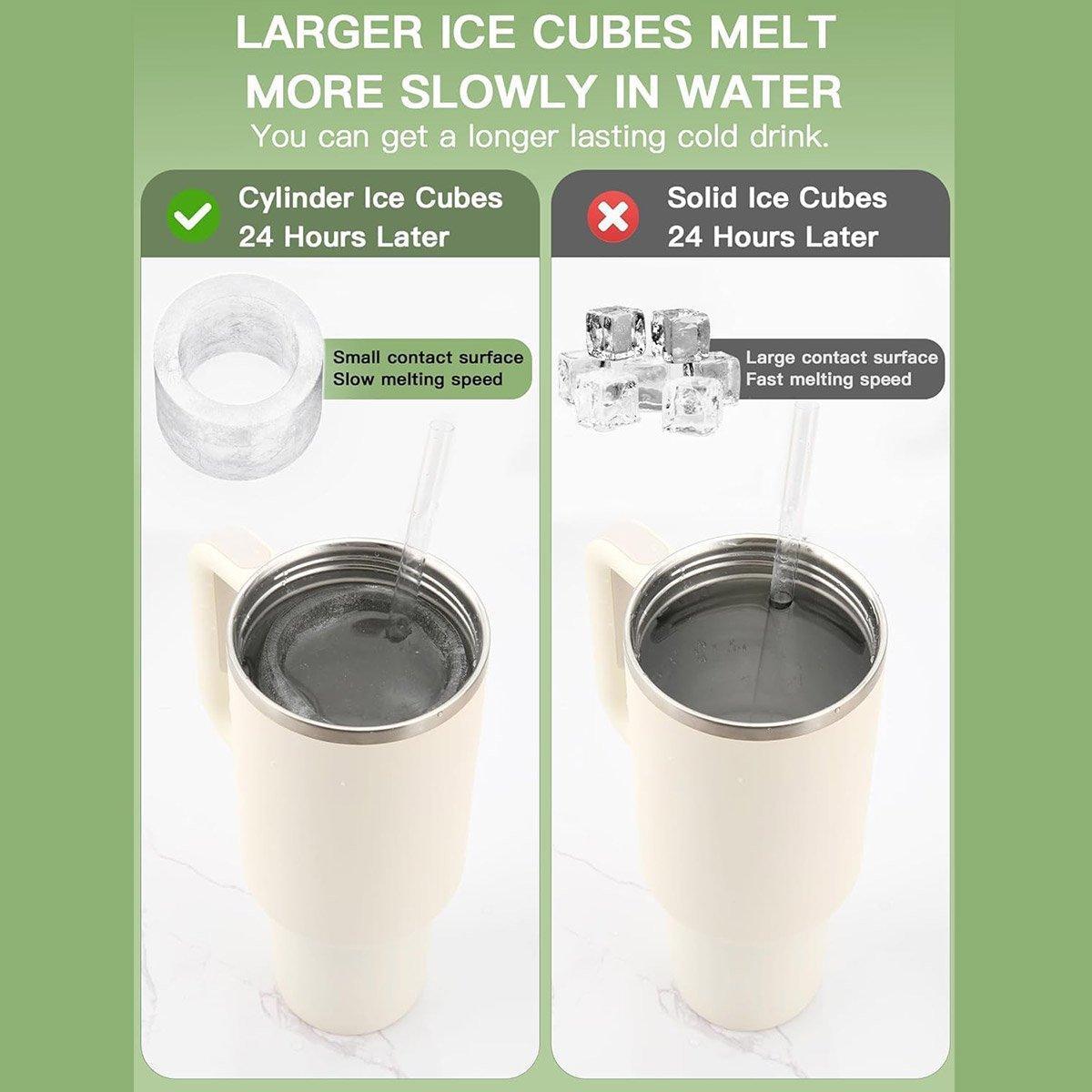 Silicone Ice Cube Tray for 20oz 30oz 40oz Tumbler Easy Release Reusable Mold - Green V528-ICE-TRAY-GREEN-666020