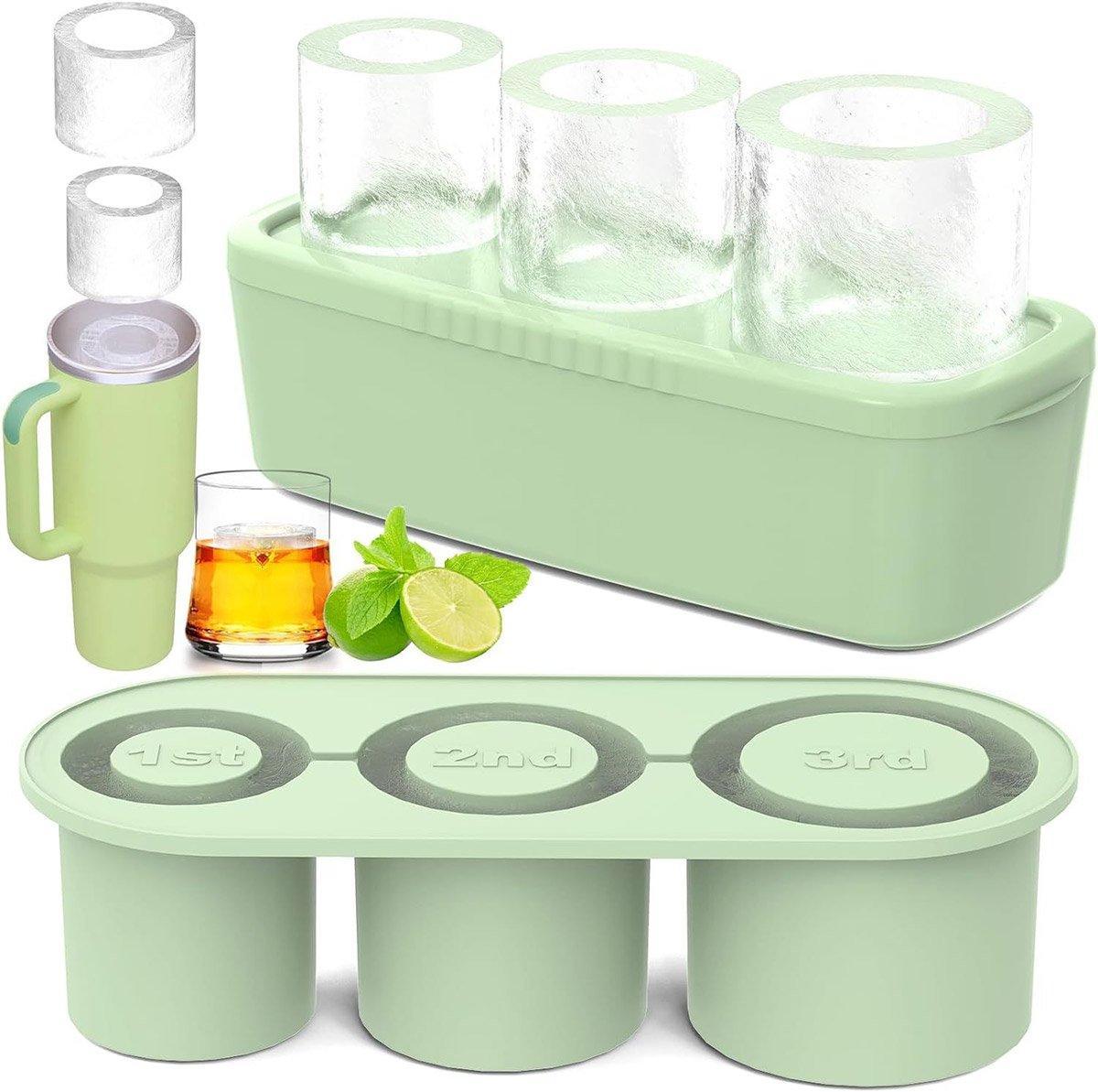 Silicone Ice Cube Tray for 20oz 30oz 40oz Tumbler Easy Release Reusable Mold - Green V528-ICE-TRAY-GREEN-666020