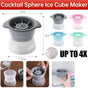 4PCS Whiskey Cocktail Sphere ICE Ball Mold Cube Maker Jelly Silicone Mould Set - Grey V528-ICEBALLMAKER-GREY-4PCS-230943