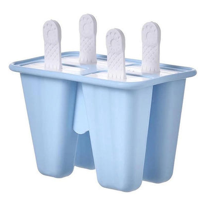 Silicone Ice Cream Mould Block Frozen Molds Icy Pole Jelly Popsicle - Blue-6Grid V528-ICEMOLD-6GRID-BLUE-79373