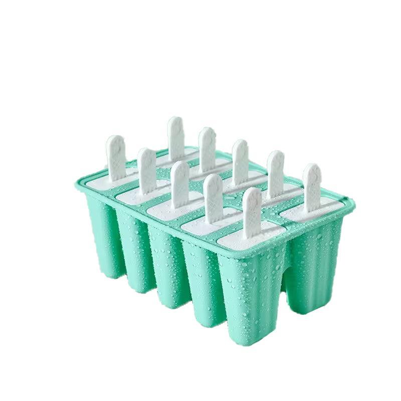 Silicone Ice Cream Mould Block Frozen Molds Icy Pole Jelly Popsicle - Green-6Grid V528-ICEMOLD-6GRID-GREEN-54905