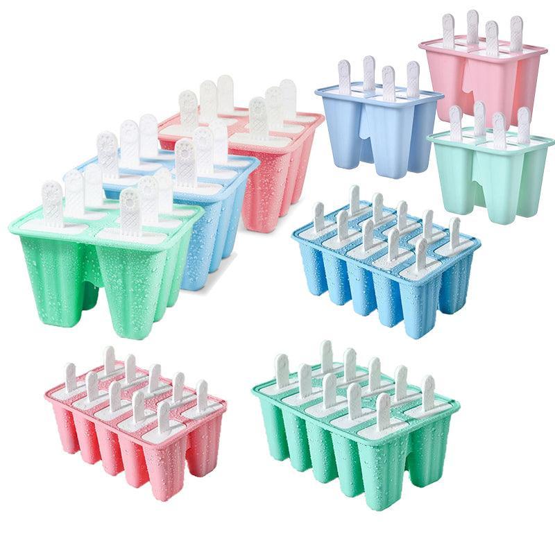 Silicone Ice Cream Mould Block Frozen Molds Icy Pole Jelly Popsicle - Pink-6Grid V528-ICEMOLD-6GRID-PINK-21945