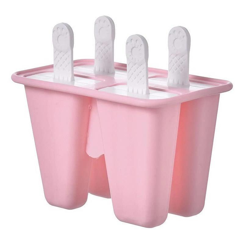 Silicone Ice Cream Mould Block Frozen Molds Icy Pole Jelly Popsicle - Pink-6Grid V528-ICEMOLD-6GRID-PINK-21945