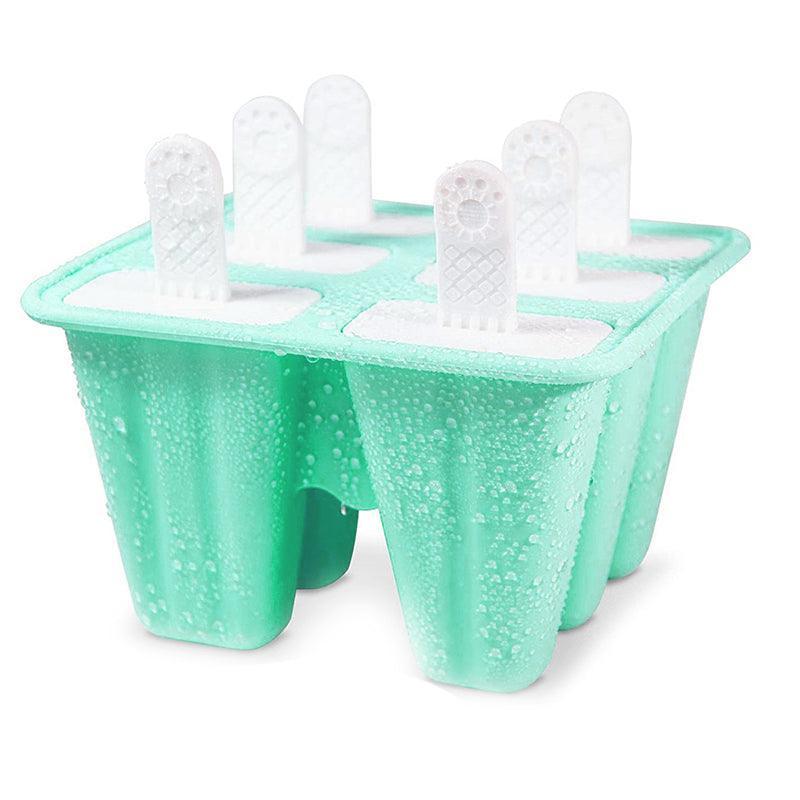 Silicone Ice Cream Mould Block Frozen Molds Icy Pole Jelly Popsicle - Pink-6Grid V528-ICEMOLD-6GRID-PINK-21945