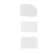 3Pcs Dough Cutter Icing Scraper Kitchen Tool Pastry Bowl Divider Bench Fondant - Blue V528-ICINGSCRAPER-BLUE-3PCS-711282