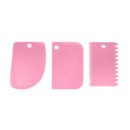 3Pcs Dough Cutter Icing Scraper Kitchen Tool Pastry Bowl Divider Bench Fondant - Pink V528-ICINGSCRAPER-PINK-3PCS-697298