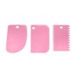 3Pcs Dough Cutter Icing Scraper Kitchen Tool Pastry Bowl Divider Bench Fondant - Pink V528-ICINGSCRAPER-PINK-3PCS-697298