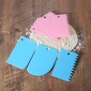 3Pcs Dough Cutter Icing Scraper Kitchen Tool Pastry Bowl Divider Bench Fondant - Pink V528-ICINGSCRAPER-PINK-3PCS-697298