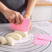 3Pcs Dough Cutter Icing Scraper Kitchen Tool Pastry Bowl Divider Bench Fondant - Yellow V528-ICINGSCRAPER-YELLOW-3PCS-169276