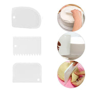 3Pcs Dough Cutter Icing Scraper Kitchen Tool Pastry Bowl Divider Bench Fondant - Yellow V528-ICINGSCRAPER-YELLOW-3PCS-169276