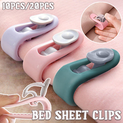 10/20pcs Quilt Retainer Cover Clips Invisible Needle-Free Thumb Buckle Bedding - Pink-10pcs V528-IMMOBILIZATION-PINK-10PCS-242257