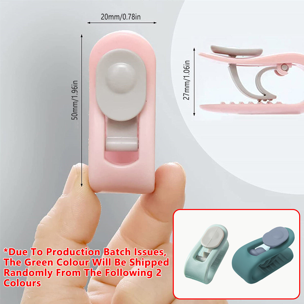 10/20pcs Quilt Retainer Cover Clips Invisible Needle-Free Thumb Buckle Bedding - Pink-10pcs V528-IMMOBILIZATION-PINK-10PCS-242257
