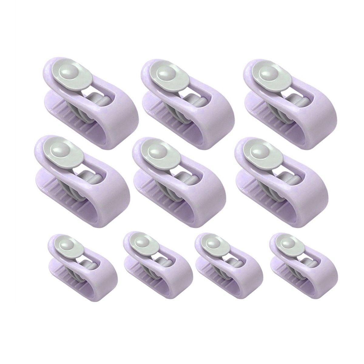 10/20pcs Quilt Retainer Cover Clips Invisible Needle-Free Thumb Buckle Bedding - Pink-10pcs V528-IMMOBILIZATION-PINK-10PCS-242257