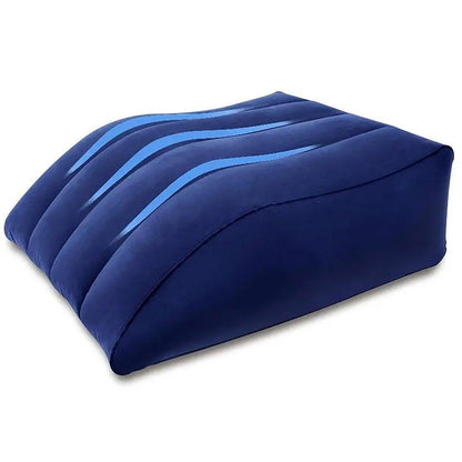 Inflatable PVC Leg Pillow Wedge Triangle Foot Cushion Flocking - Black V528-INFLATABLE-PILLOW-BLACK-672424