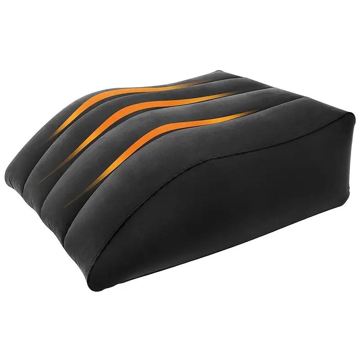 Inflatable PVC Leg Pillow Wedge Triangle Foot Cushion Flocking - Blue V528-INFLATABLE-PILLOW-BLUE-380614