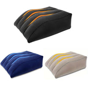 Inflatable PVC Leg Pillow Wedge Triangle Foot Cushion Flocking - Grey V528-INFLATABLE-PILLOW-GREY-512739