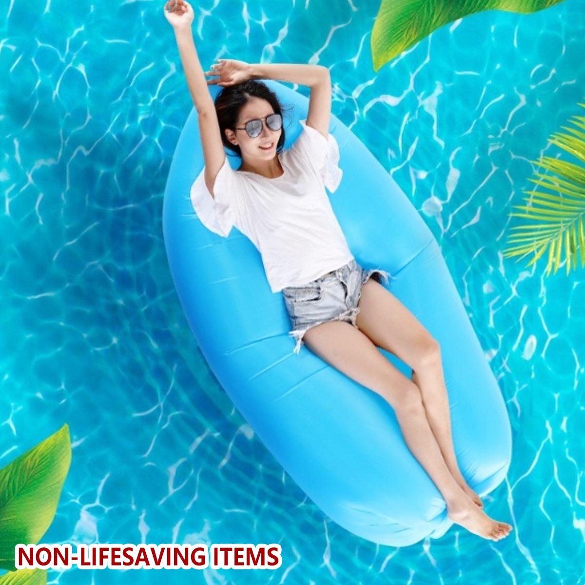 Fast Inflatable Lazy Lounge Air Sofa Bed Camping Beach Hangout Sleeping Bag - Green V528-INFLATABLE-SOFA-GREEN-118820