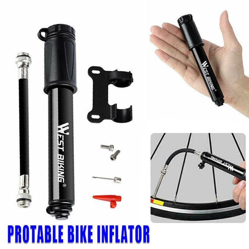 Aluminium Mini Bicycle Air Pump Bike Hand Ball Inflator Portable Cycling Tyre V528-INFLATOR-12578