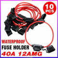 10Pcs 12V 40A Waterproof Standard Blade Inline Fuse Holder V528-INLINEFUSEHOLDER-10PCS-282199
