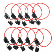 10Pcs 12V 40A Waterproof Standard Blade Inline Fuse Holder V528-INLINEFUSEHOLDER-10PCS-282199