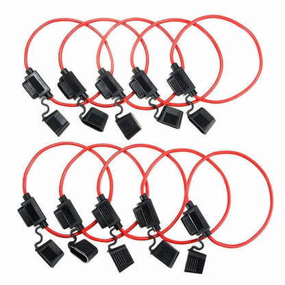 10Pcs 12V 40A Waterproof Standard Blade Inline Fuse Holder V528-INLINEFUSEHOLDER-10PCS-282199